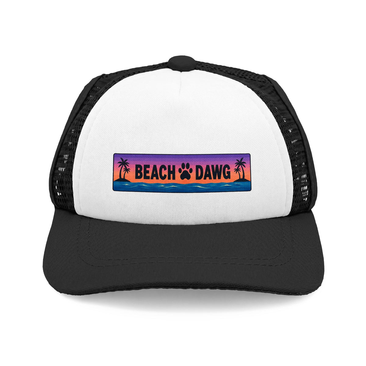 "Beach Dog" (Purple) Dog Trucker Hat
