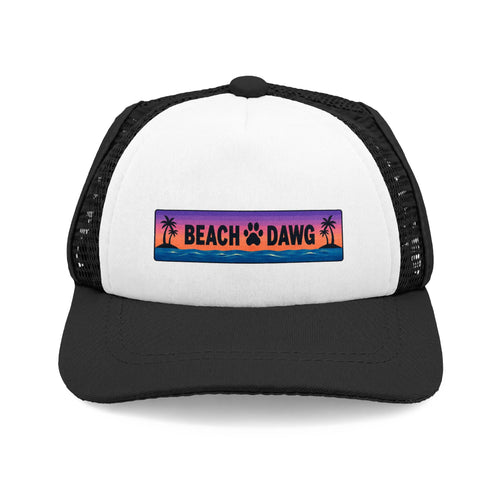 "Beach Dog" (Purple) Dog Trucker Hat