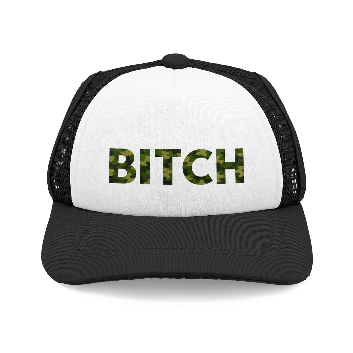 "BITCH Green Camo" Dog Trucker Hat