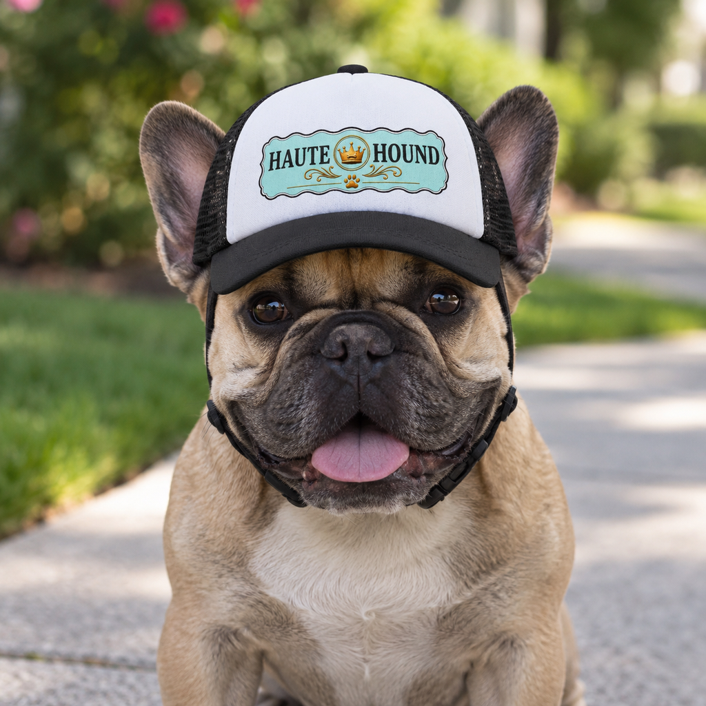 Tiffany blue Haute Hound stylish dog trucker hat