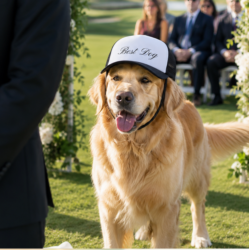 Best Dog wedding trucker hat for dogs