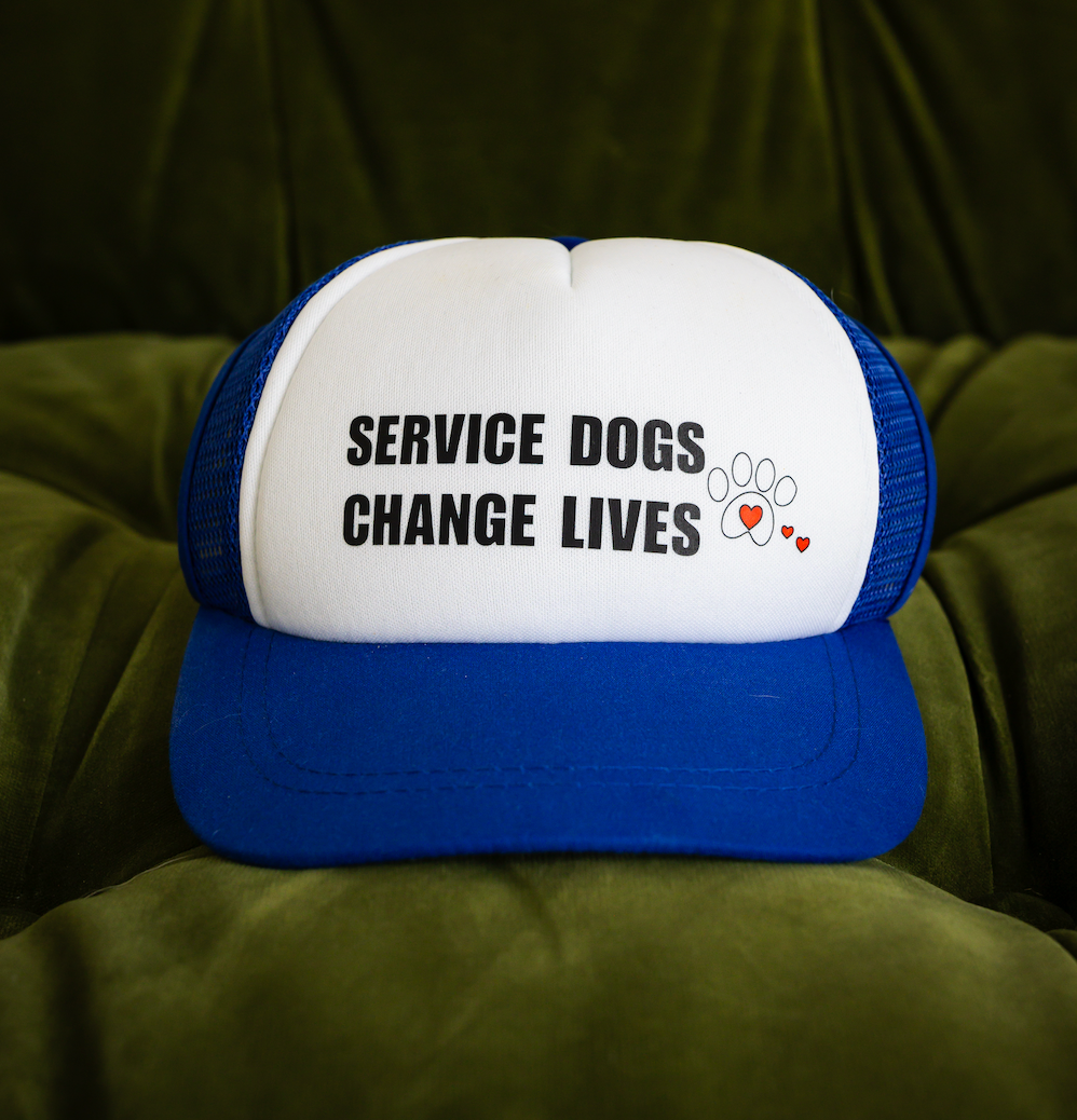 "Service Dogs Change Lives" 2026 Caps With A Cause Dog Trucker Hat