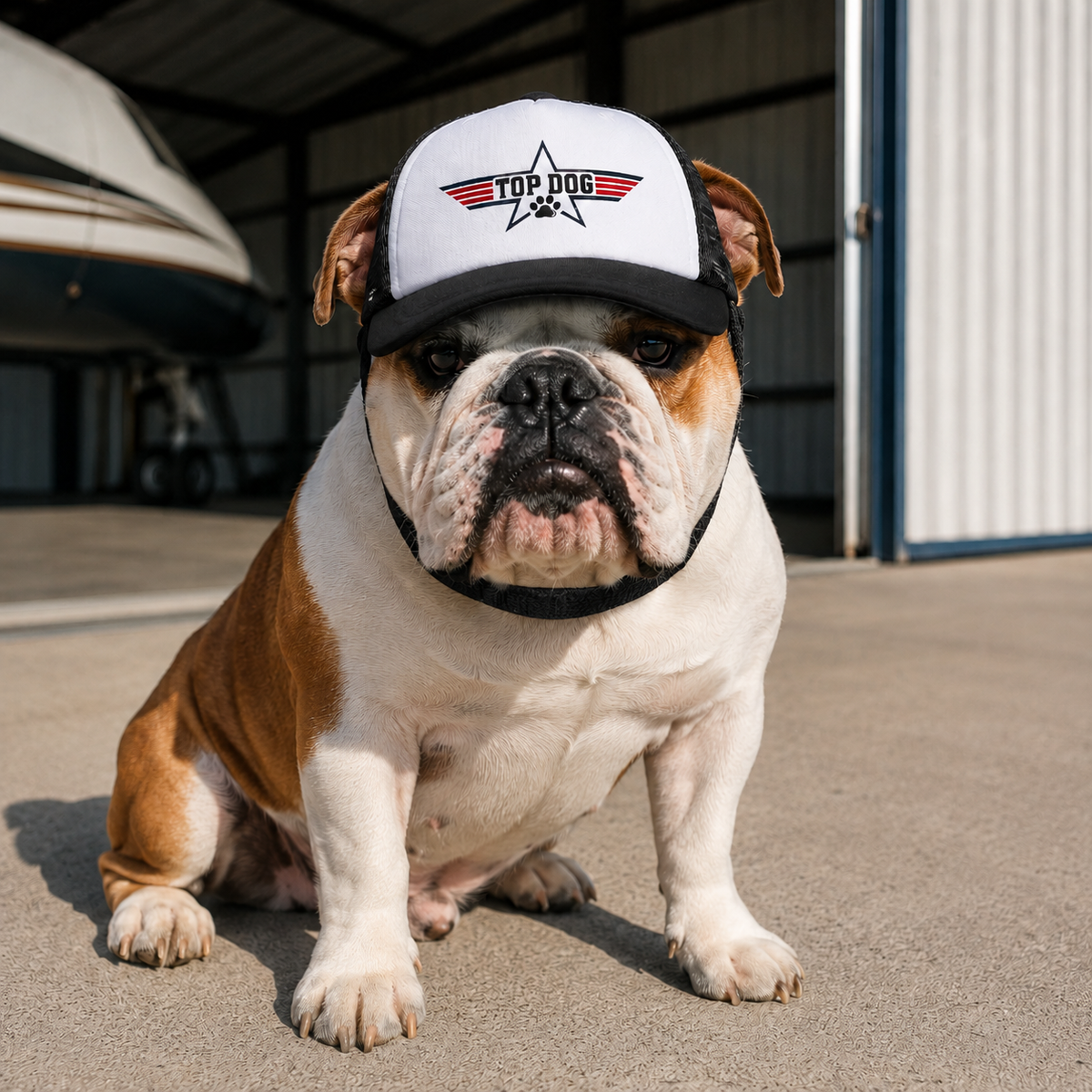 Top Dog Maverick trucker hat for dogs
