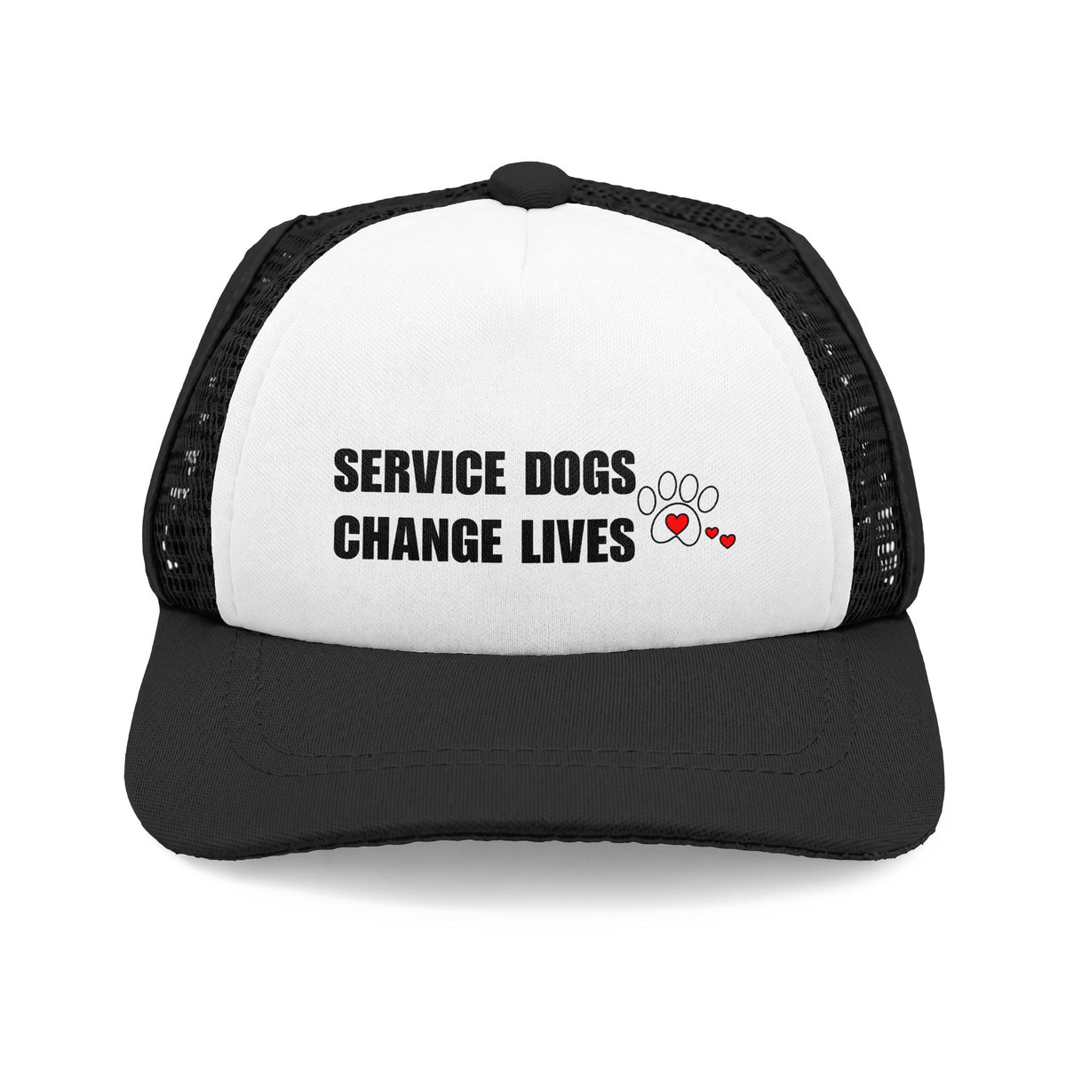 "Service Dogs Change Lives" 2026 Caps With A Cause Dog Trucker Hat