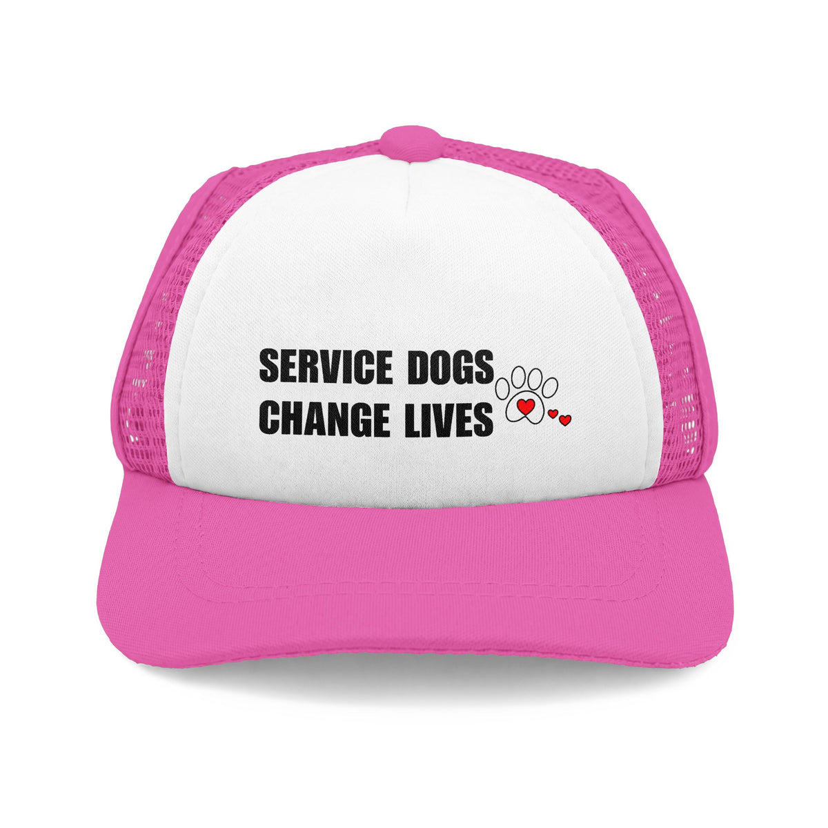 "Service Dogs Change Lives" 2026 Caps With A Cause Dog Trucker Hat