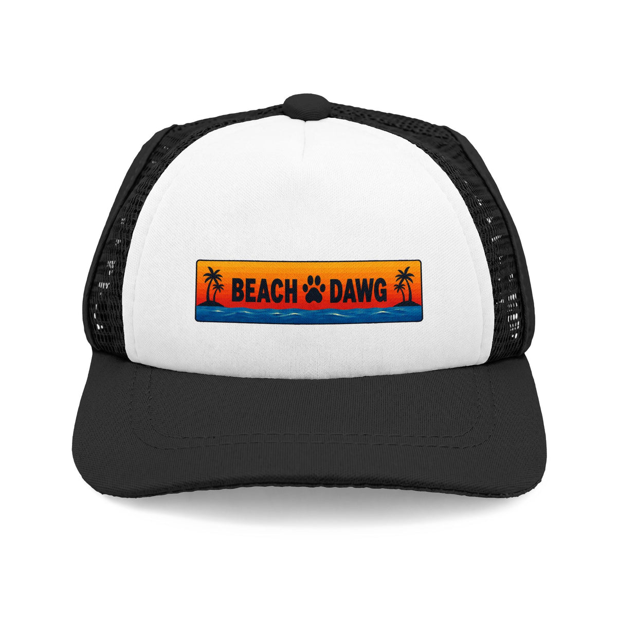 "Beach Dog" (Orange) Dog Trucker Hat