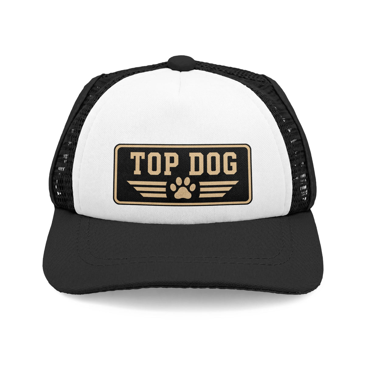 "Top Dog" (Black and Gold) Dog Trucker Hat