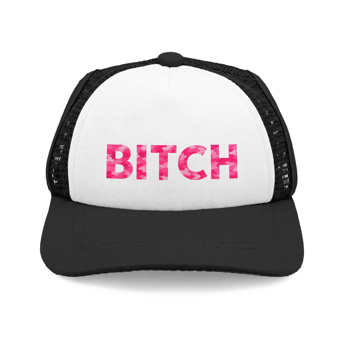 "BITCH Pink Camo" Dog Trucker Hat