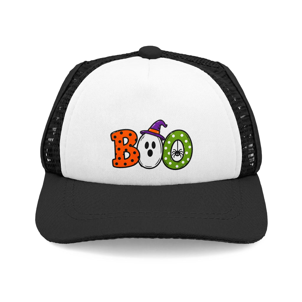 BOO Halloween trucker hat for dogs