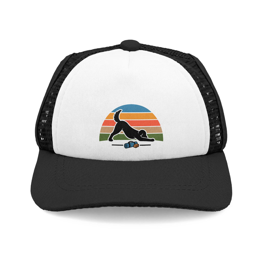 Down Dog yoga trucker hat for dogs