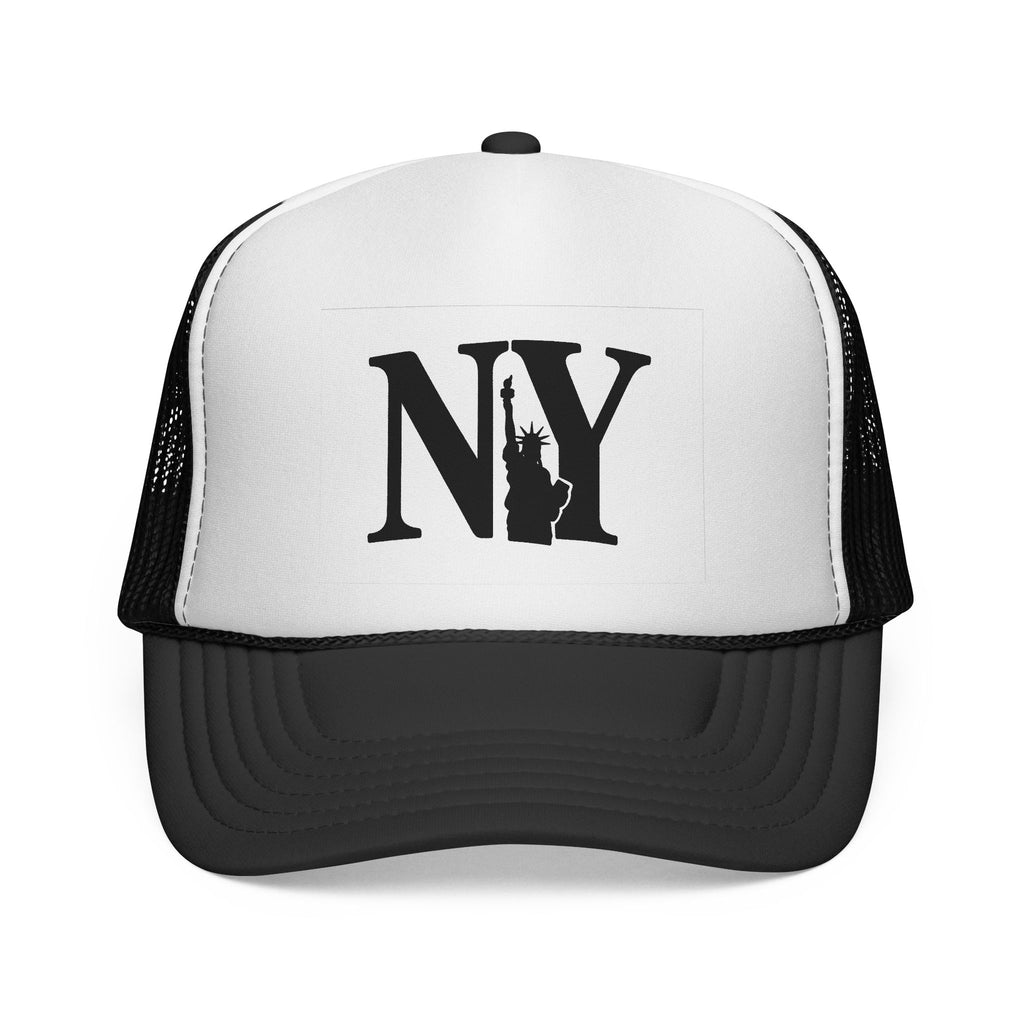Black NY adult trucker hat for dog lovers