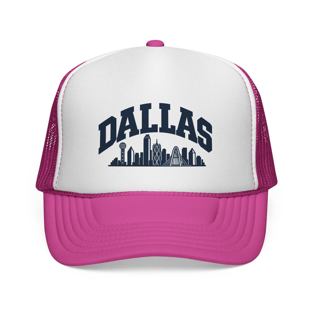 Pink Dallas adult trucker hat for dog lovers