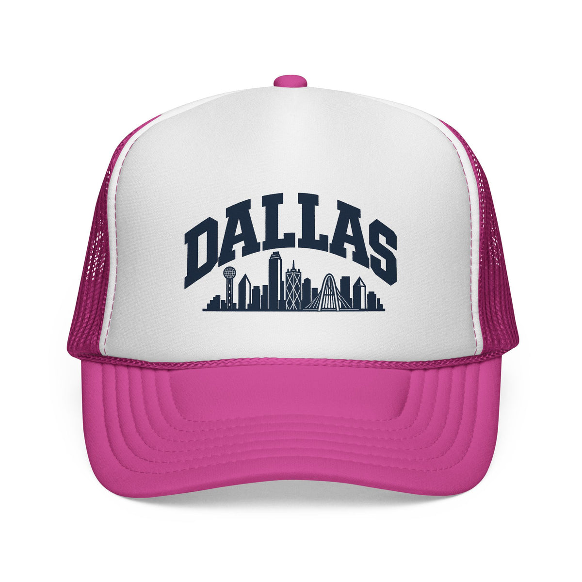Pink Dallas adult trucker hat for dog lovers