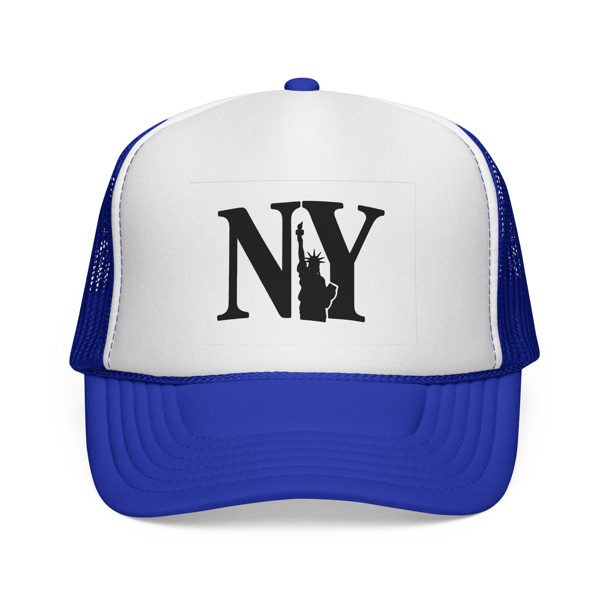 Royal blue NY adult trucker hat for dog lovers