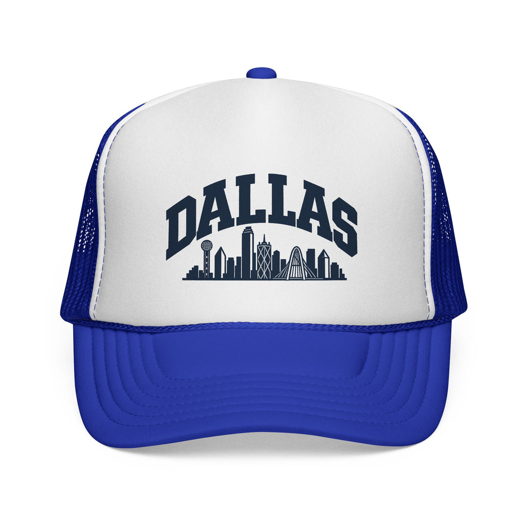 Royal blue Dallas adult trucker hat for dog lovers