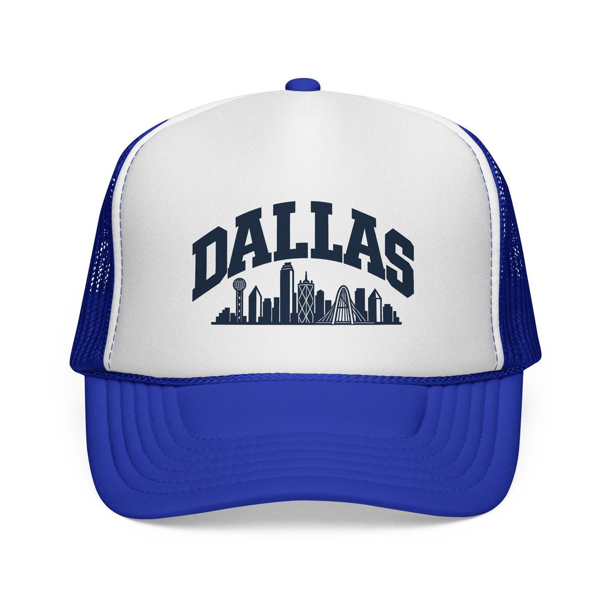 Royal blue Dallas adult trucker hat for dog lovers