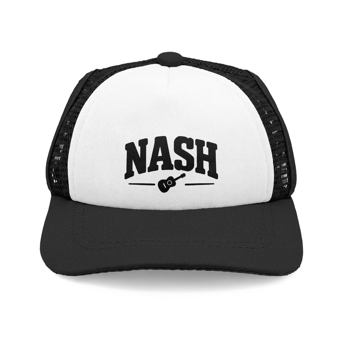 Black and white Nash dog trucker hat