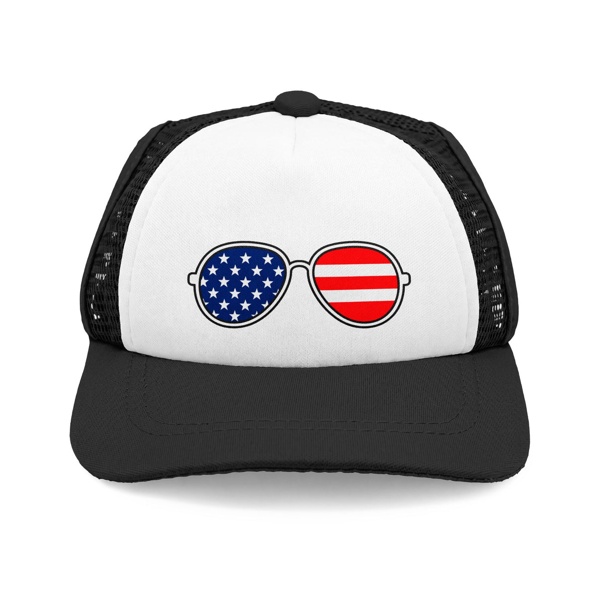 Black and white American Aviators dog trucker hat