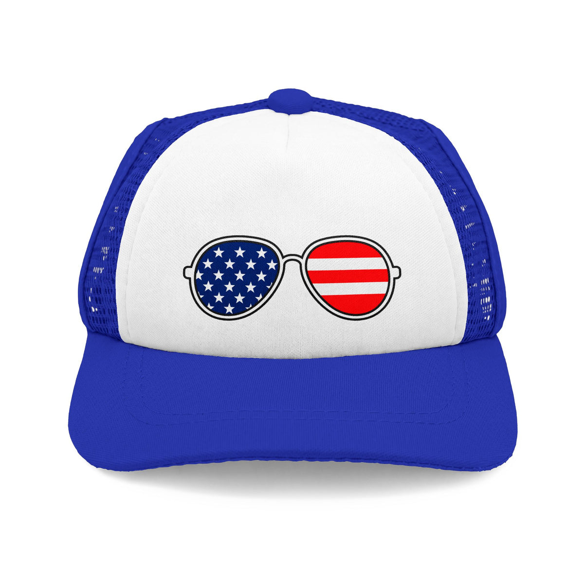 Blue and white American Aviators dog trucker hat