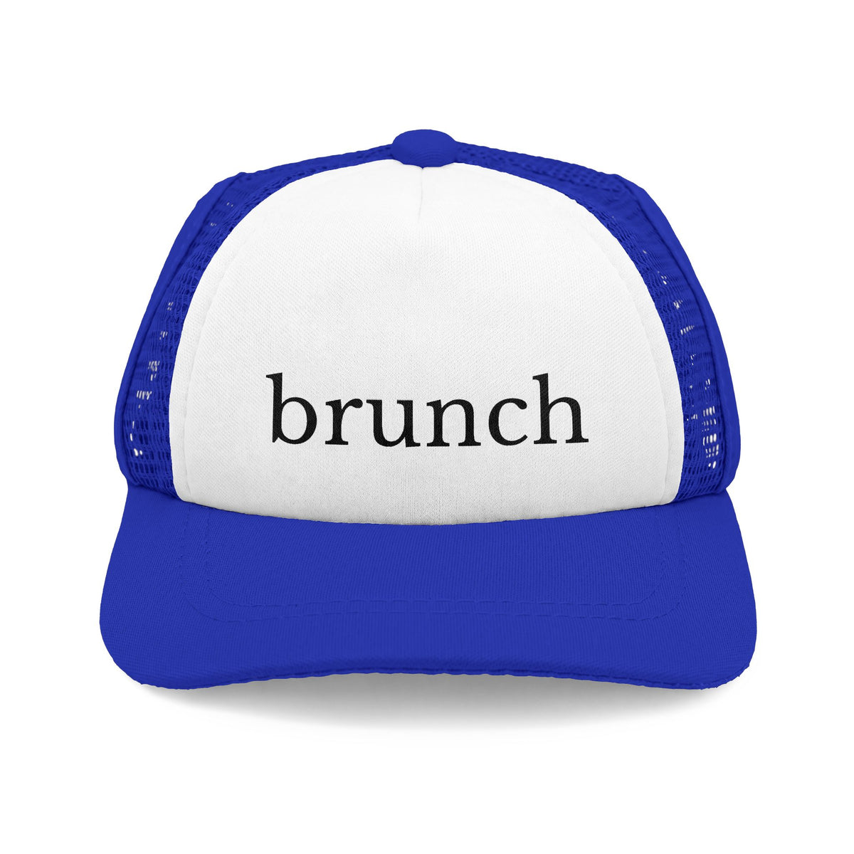 Blue and white Brunch trucker hat for dogs