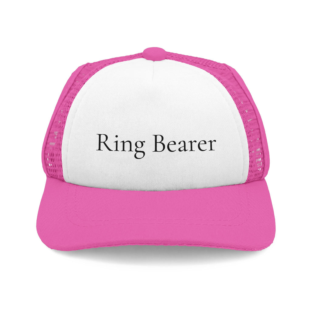 Pink and white Ring Bearer dog wedding hat