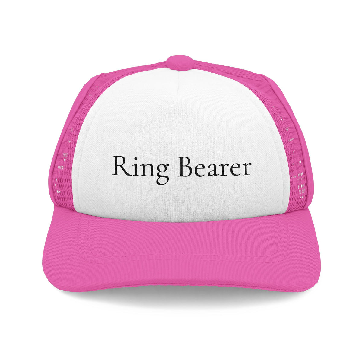 Pink and white Ring Bearer dog wedding hat