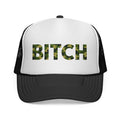 BITCH green camo Match Your Mutt human trucker hat