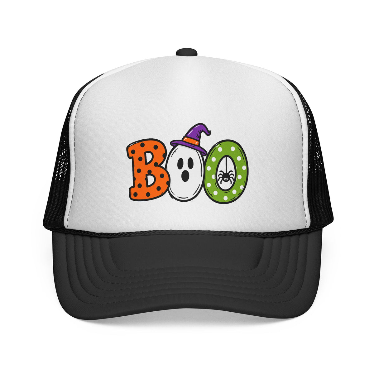 BOO Halloween Match Your Mutt human trucker hat