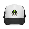 Black Green Alien adult trucker hat for dog lovers