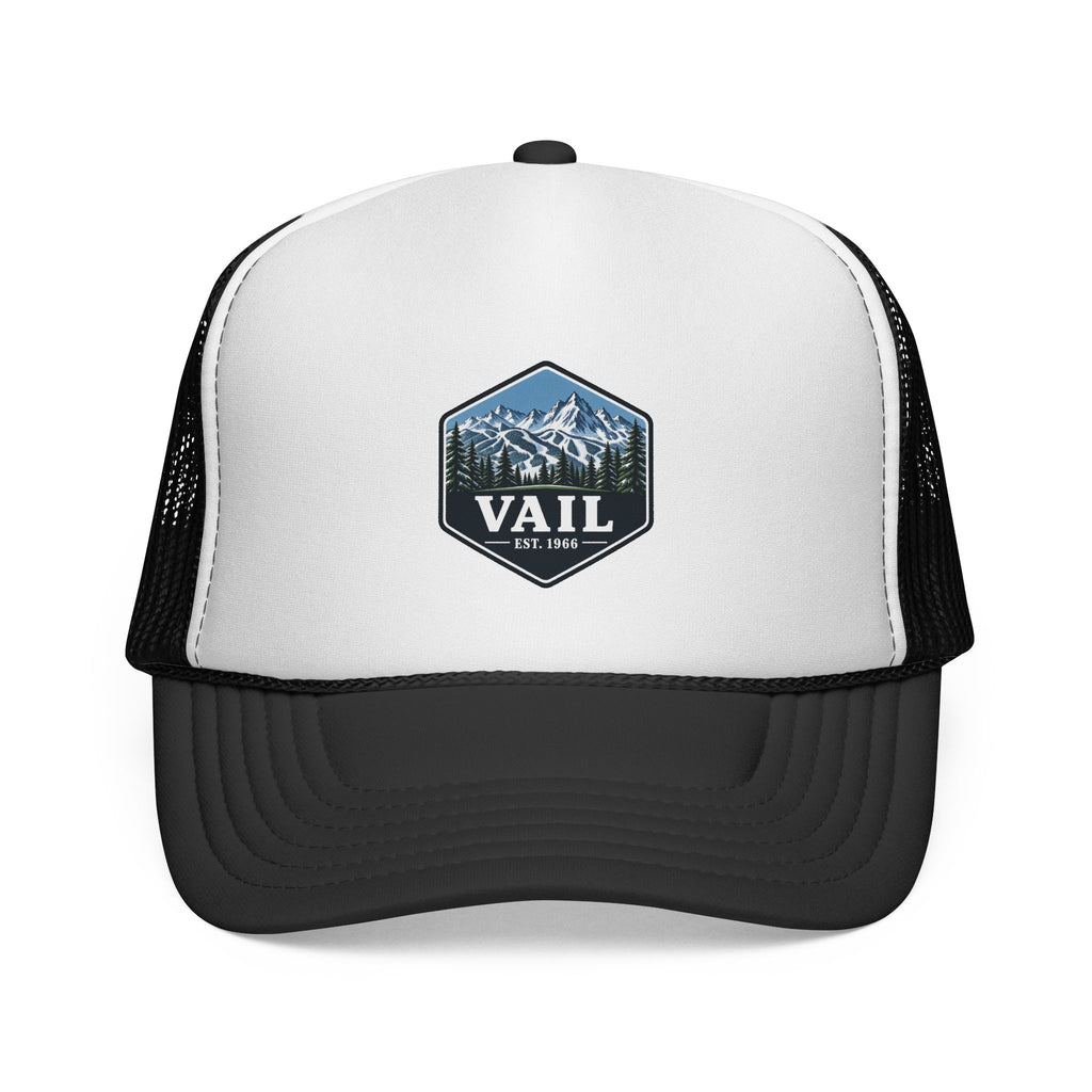 Black Vail adult trucker hat for dog lovers