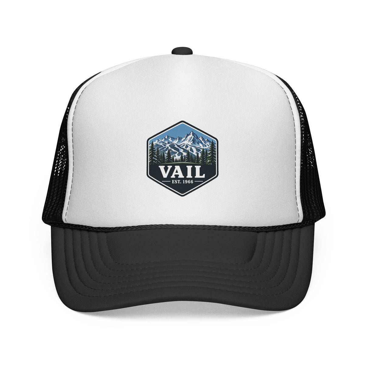 Black Vail adult trucker hat for dog lovers