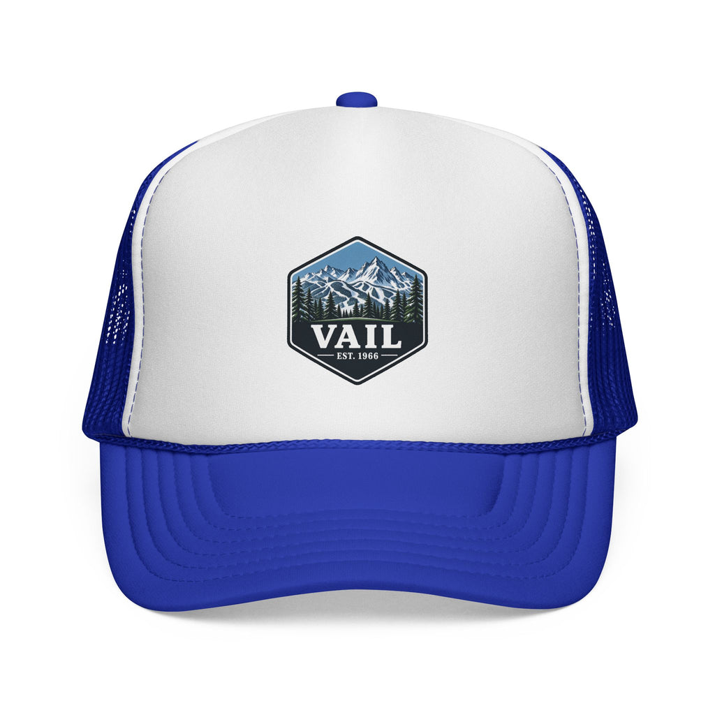 Blue Vail adult trucker hat for dog lovers