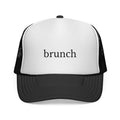 Black Brunch adult trucker hat for dog lovers
