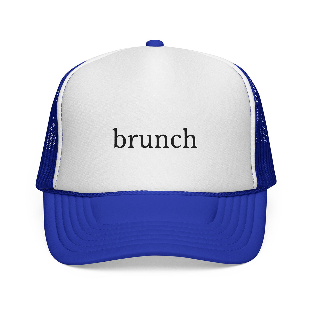Blue Brunch adult trucker hat for dog lovers