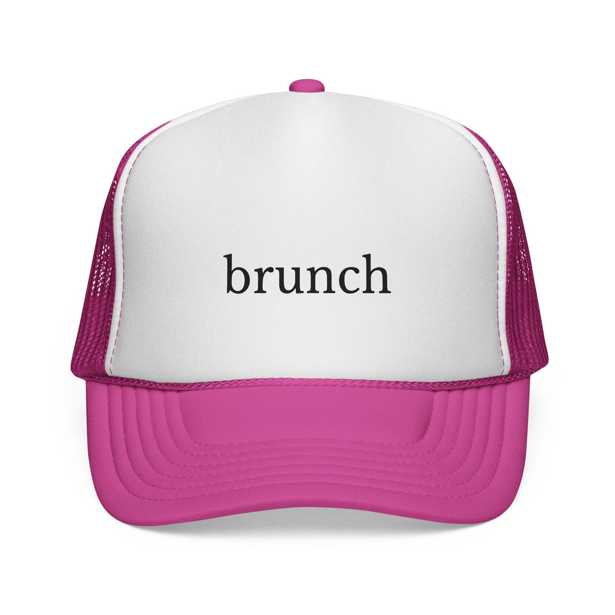 Pink Brunch adult trucker hat for dog lovers