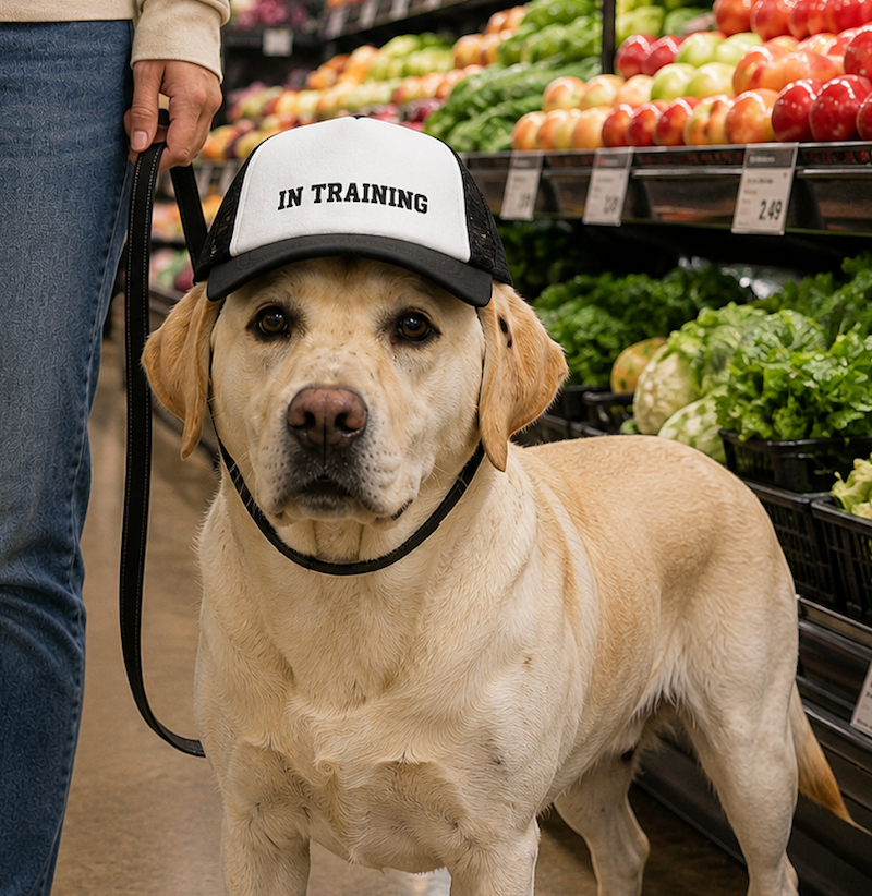 "IN TRAINING" Dog Trucker Hat